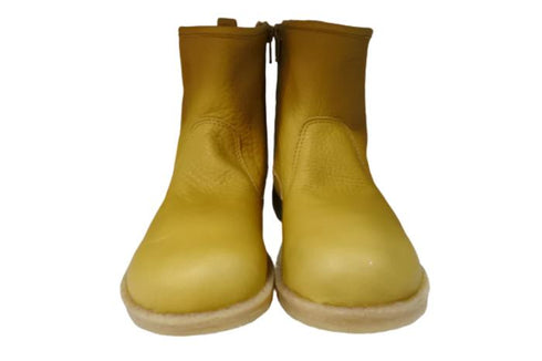 【かぼちゃの馬車 CA-52 キャメル】本革コンフォートサイドジップショートブーツ