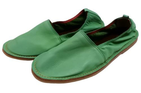 【KOBE DADA CAM-2 グリーン】本革国産コンフォートスリッポン