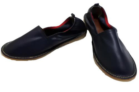 【KOBE DADA CAM-2 ネイビー】本革国産コンフォートスリッポン