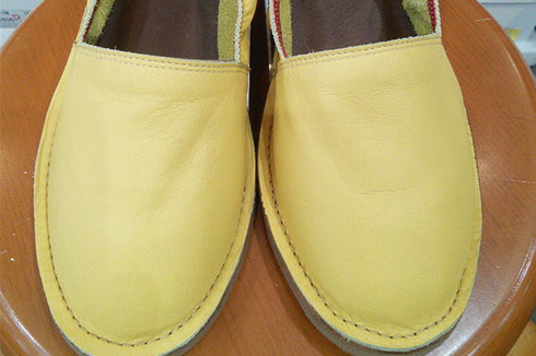 【KOBE DADA CAM-2 イエロー】本革国産コンフォートスリッポン