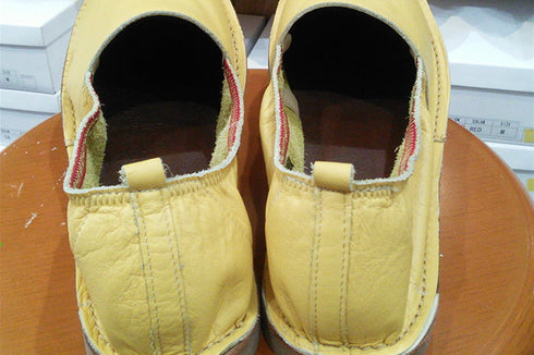 【KOBE DADA CAM-2 イエロー】本革国産コンフォートスリッポン