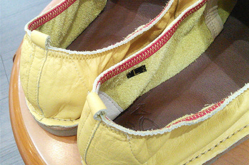 【KOBE DADA CAM-2 イエロー】本革国産コンフォートスリッポン