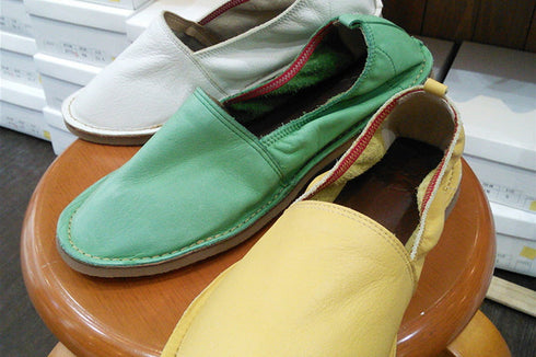 【KOBE DADA CAM-2 イエロー】本革国産コンフォートスリッポン