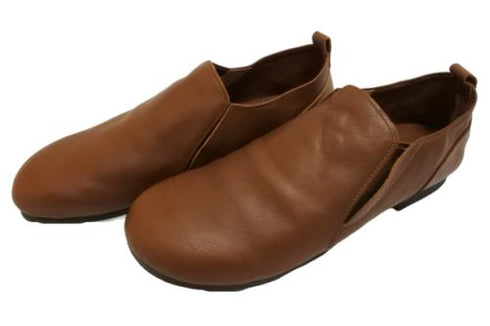 【KOBE DADA CAM-8 ブラウン】本革サイドゴアスリッポンシューズ