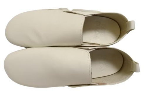 【KOBE DADA CAM-8 ホワイト】本革サイドゴアスリッポンシューズ