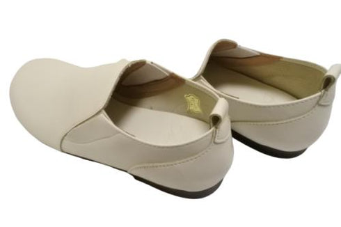 【KOBE DADA CAM-8 ホワイト】本革サイドゴアスリッポンシューズ