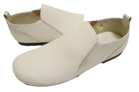 【KOBE DADA CAM-8 ホワイト】本革サイドゴアスリッポンシューズ