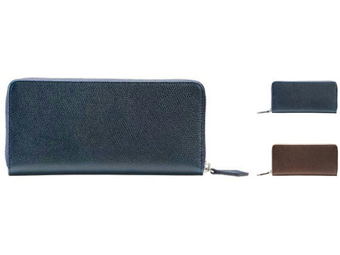 【豊岡財布 craftsmanship CW001 ブラウン】バレキラウンドZウォレット