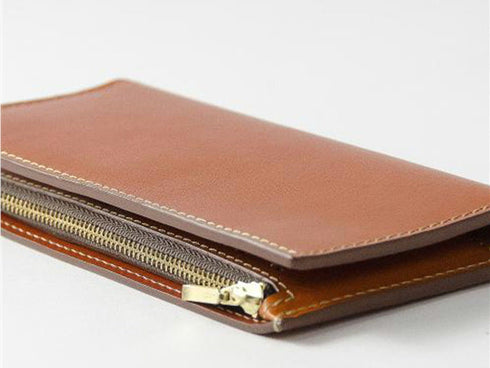 【豊岡財布 エンドー鞄 EN1143 テラコッタ】嘉玄 財-TAKARA- 二つ折り長財布