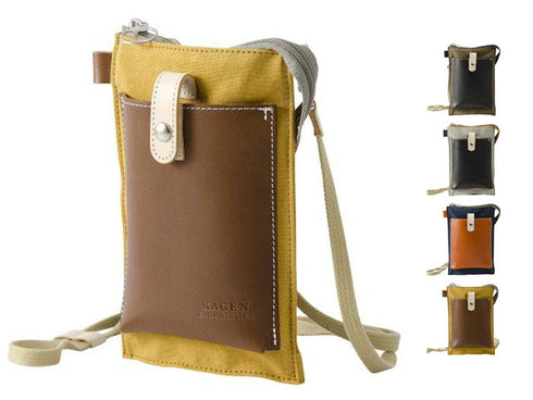 【豊岡鞄 エンドー鞄 EN1150 カーキ】嘉玄 懐-KAI- サコッシュ縦