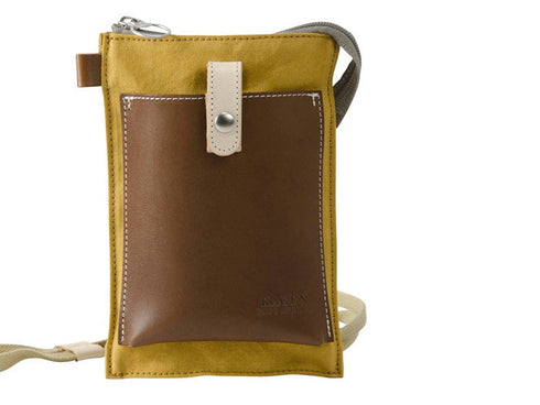 【豊岡鞄 エンドー鞄 EN1150 マスタード】嘉玄 懐-KAI- サコッシュ縦