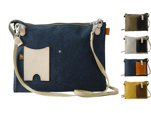 【豊岡鞄 エンドー鞄 EN1152 マスタード】嘉玄 懐-KAI- サコッシュ横