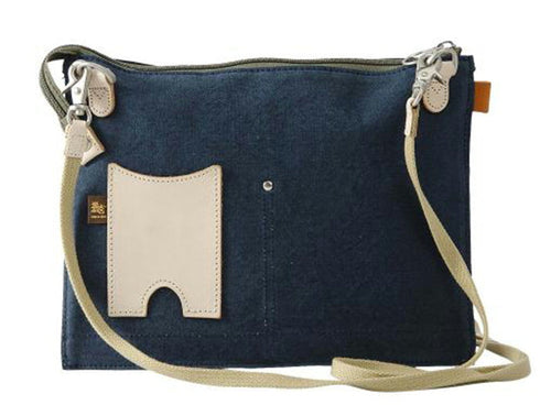 【豊岡鞄 エンドー鞄 EN1152 ネイビー】嘉玄 懐-KAI- サコッシュ横