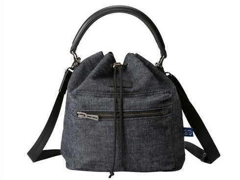 【豊岡鞄 TOTTE MBC020 デニム】For The Blue DENIM ドローストリングバッグ