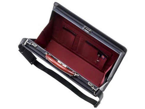 【豊岡鞄 三宅初治商店 MH5500 ブラック】木手大割れダレスバッグ