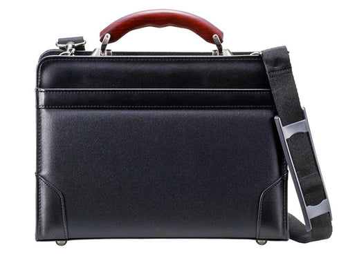 【豊岡鞄 三宅初治商店 MH5501 ブラック】木手ダレスポーチ