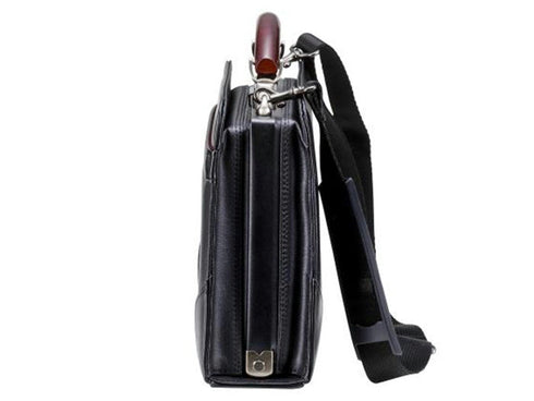 【豊岡鞄 三宅初治商店 MH5501 ブラック】木手ダレスポーチ