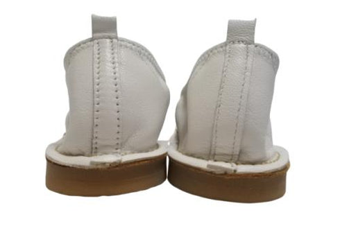 【モモ MO-2 ホワイト】ぺたんこ柔らか本革シューズ