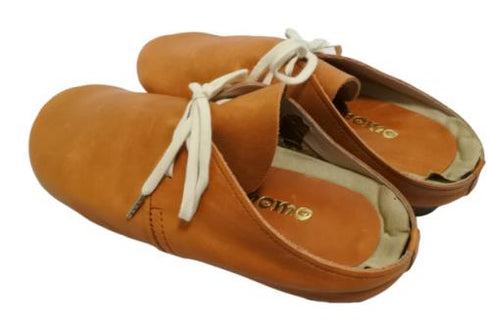 【momo MO-3 ブラウン】本革くたっと柔らかスリッポンシューズ