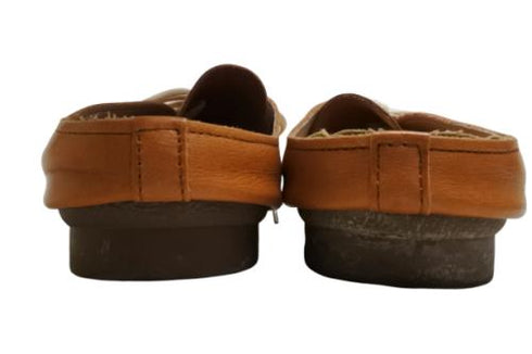 【momo MO-3 ブラウン】本革くたっと柔らかスリッポンシューズ
