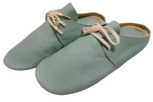 【momo MO-3 ブルー】本革くたっと柔らかスリッポンシューズ