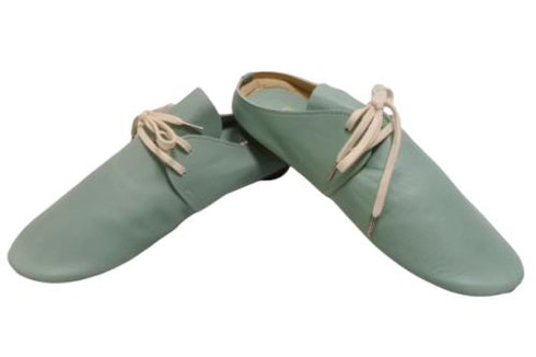 【momo MO-3 ブルー】本革くたっと柔らかスリッポンシューズ