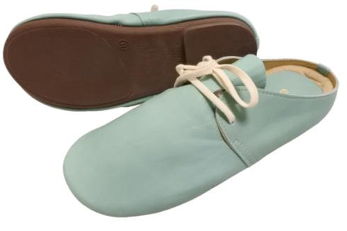 【momo MO-3 ブルー】本革くたっと柔らかスリッポンシューズ