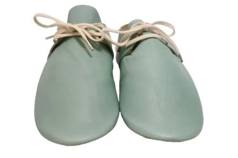 【momo MO-3 ブルー】本革くたっと柔らかスリッポンシューズ