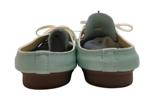 【momo MO-3 ブルー】本革くたっと柔らかスリッポンシューズ