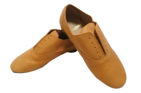 【momo MO-4 ブラウン】スニーカー風靴紐なし柔らか本革スリッポンシューズ