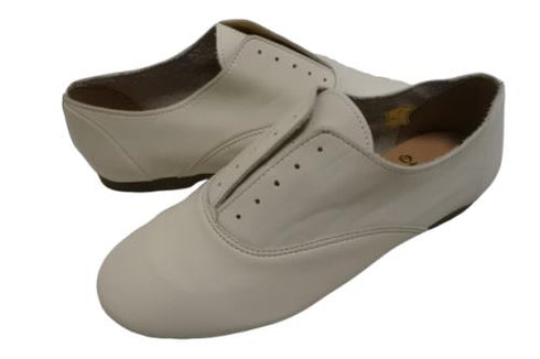 【momo MO-4 ホワイト】スニーカー風靴紐なし柔らか本革スリッポンシューズ