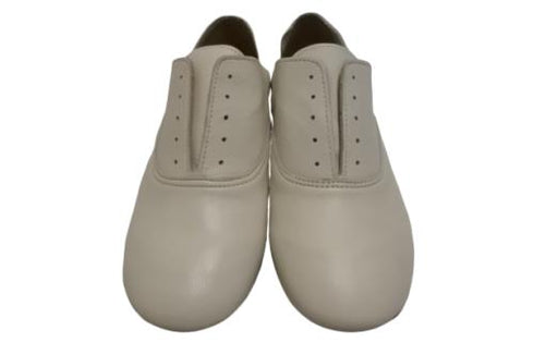 【momo MO-4 ホワイト】スニーカー風靴紐なし柔らか本革スリッポンシューズ