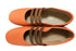 【…AShiOtO N1540 オレンジ】本革超軽量ゴムストラップシューズ