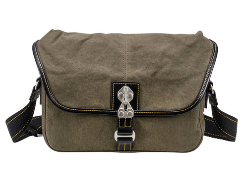 【豊岡鞄 直帆布 NEH-001 カーキ】直帆布ショルダーバッグ(小)