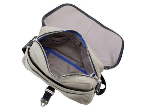 【豊岡鞄 直帆布 NEH-001 ライトグレー】直帆布ショルダーバッグ(小)