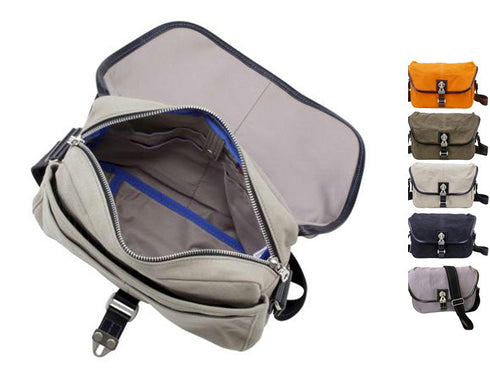 【豊岡鞄 直帆布 NEH-001 オレンジ】直帆布ショルダーバッグ(小)