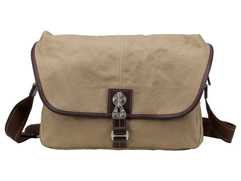 【豊岡鞄 直帆布 NEH-006 ベージュ】撥水性抜群!人気ショルダーバッグ(大)