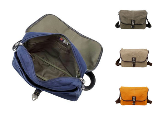 【豊岡鞄 直帆布 NEH-006 ネイビー】撥水性抜群!人気ショルダーバッグ(大)