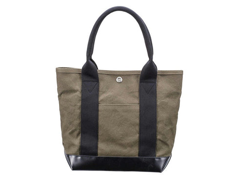 【豊岡鞄 直帆布 NEH-203 ブラックカーキ】直帆布トートバッグ