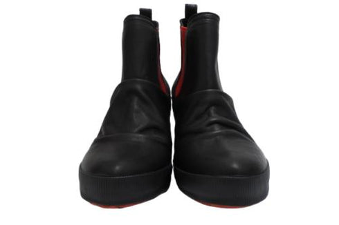 【SPINGLE NIMA NIMA706 ブラックレッド】本革サイドゴアブーティ