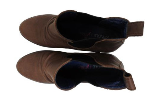 【SPINGLE NIMA NIMA706 ダークブラウン】本革サイドゴアブーティ