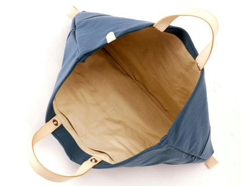 【豊岡鞄 アトリエヌウ NU28101 ブルー】snap vegi(スナップベジ)ヨコトートバッグ