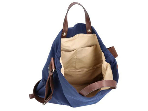 【豊岡鞄 アトリエヌウ NU28102 ネイビー】snap vegi(スナップベジ)トートショルダーバッグ