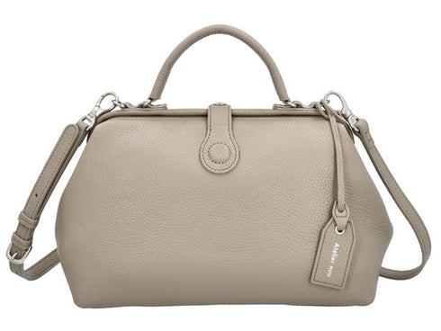 【豊岡鞄 アトリエヌウ NU63101 グレージュ】parcel mistミニダレスバッグ