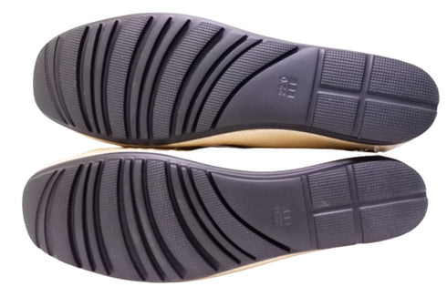 【PRETA flex P1101 シャンパンゴールド】本革レザープレーンモカシンシューズ