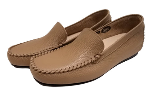 【PRETA flex P1101 オーク】本革レザープレーンモカシンシューズ