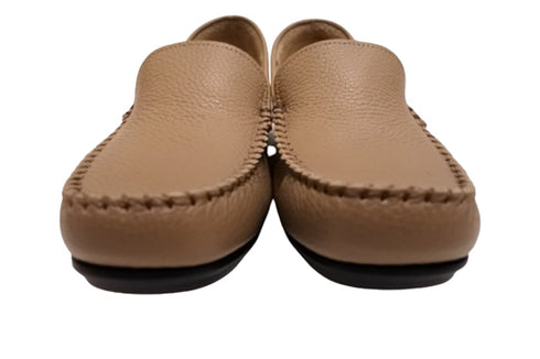【PRETA flex P1101 オーク】本革レザープレーンモカシンシューズ