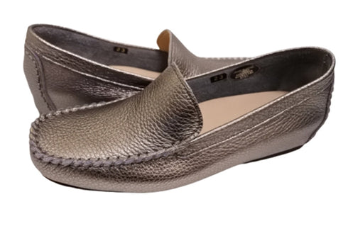 【PRETA flex P1101 スティール】本革レザープレーンモカシンシューズ