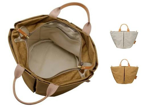 【豊岡鞄 つつむ S1802 グレーベージュ】TUTUMU SP Marche mini トートバッグ