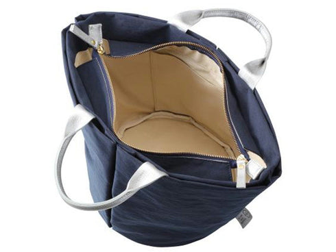 【豊岡鞄 つつむ S1805 ネイビーシルバー】TUTUMU Marche mini G/S トートバッグ